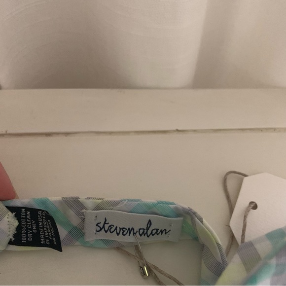NWT Steven Alan Plaid Bowtie - Picture 4 of 6